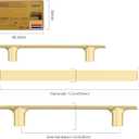 Amerdeco 10 Pack Brushed Gold Cabinet Pulls 5 Inch(128MM) Hole Centers Gold Kitchen Cabinet Handles Cabinet Hardware Kitchen Handles for Cabinets Cupboard Handles Drawer Pulls ZH0028-