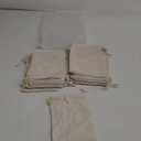 HRX Package 20pcs Muslin Bags 6x8 inches, Cotton Drawstring Bag Fabric Gift Pouches Sachet for Jewelry Party Favors Wrapping DIY