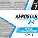 Aerostar 16x25x1 MERV 11 - 4 Count - Pleated HVAC, Furnace & Air Conditioner Filters - Removes Dust, Cold & Flu Germs, Lint, Mold, Pet Dander, Allergy-Causing Pollen, Smog & Smoke