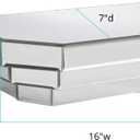 Howard Elliott Collection Mirrored Floating Wall Shelf for Home Decor, Silver Wall Mounted Modern Glass Shelf, Decorative Mirror Shelf for Living Room, Bathroom and Entryway, 6 x 16 x 7 Inch