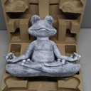 Goodeco 12.5" L×10" H Meditating Yoga Frog Statue - Gifts for Women/Mom, Zen Garden Frog Figurines for Home and Garden Decor, Frog Decorations Gift Ideas, Frog Gifts for Women