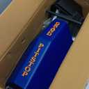 GRAND PITSTOP Universal Wheel Chock for Motorcycle Stand for Trailer Completely Adjustable Detachable Foldable Wheel Chock (Blue)
