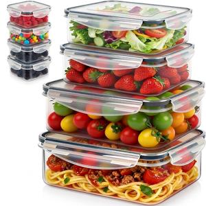 6 Pack Large Food Storage Containers with Lids (85oz/50oz/34oz) –BPA-Free Reusable Thicker Plastic Freezer Safe Storage Containers, Airtight & Leakproof Kitchen Meal Prep Containers for Food, Pack of 2