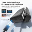 TELESIN 2-Pack Enduro Battery Charger for Hero 12 Hero 11 Hero 10 Hero 9, Long Lasting Batteries as Original Official + Pocket Fast Charge Charging Case for 12 11 10 9 Black Accessories