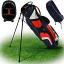Ultra-Lite Golf Stand Bag - 3 Lbs, 4 Way Divider Portable Golf Club Carry Bag, Water-Repellent Golf Travel Case with Rain Hood, Golf Gifts for Men and Women
