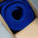 Amazon Basics 1/2 Inch Extra Thick Exercise Yoga Mat with Carrying Strap for Home Workouts and Fitness, Non-Slip, Cushioned Support, 74" x 24" x 0.5", Blue