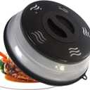 Microwave Splatter Cover Vented for Food, Splatter Guard & Colander Kitchen Gadget for Fruit Vegetables Microwave Plate Cover with Hook Hole,Dishwasher-Safe,BPA-Free Silicone & Plastic (1PACK)