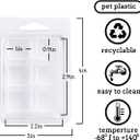 Wax Melt Clamshells Molds, Clear Empty Plastic Cube Tray for Wickless Tarts Candles (Clear).