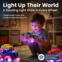 ArtCreativity Light Up Monster Trucks for Boys and Girls, 4-Pack Toy Truck Set, Monster Trucks for Boys 3 4 5 6 7 8 Years Old, Toddler Monster Truck Toys, Light Up Trucks