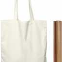NPBAG 100 Pack 15'' X 16'' Natural Cotton Tote Bags, Lightweight Blank Bulk Cloth bags with 1pc of PTFE Teflon Sheet, Medium