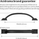 Asidrama 10 Pack 4 Inch(102mm) Matte Black Kitchen Cabinet Handles, Cabinet Pulls Kitchen Cabinet Hardware for Cupboard Drawer Pulls