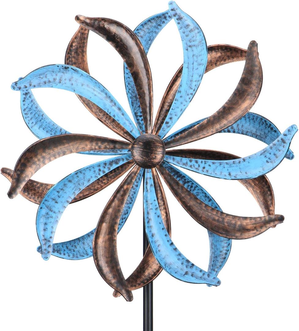 61 Inch Outdoor Wind Spinner, Kinetic Sculptures Windmill with Metal Stake
