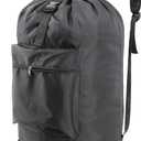 BeeGreen Laundry Bag Backpack w Adjustable Shoulder Straps College Dorm Essentials w Drawstring Closure for Travel Camp Heavy Duty Laundry Hamper Backpack Portable w Handle Xlarge Black
