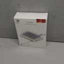 SooPii Premium 6-Port USB Charging Station Organizer for Multiple Devices, 6 Short Charging Cables and One Upgraded i-Watch Charger Holder Included, for Phones, Tablets, and Other Electronics, White