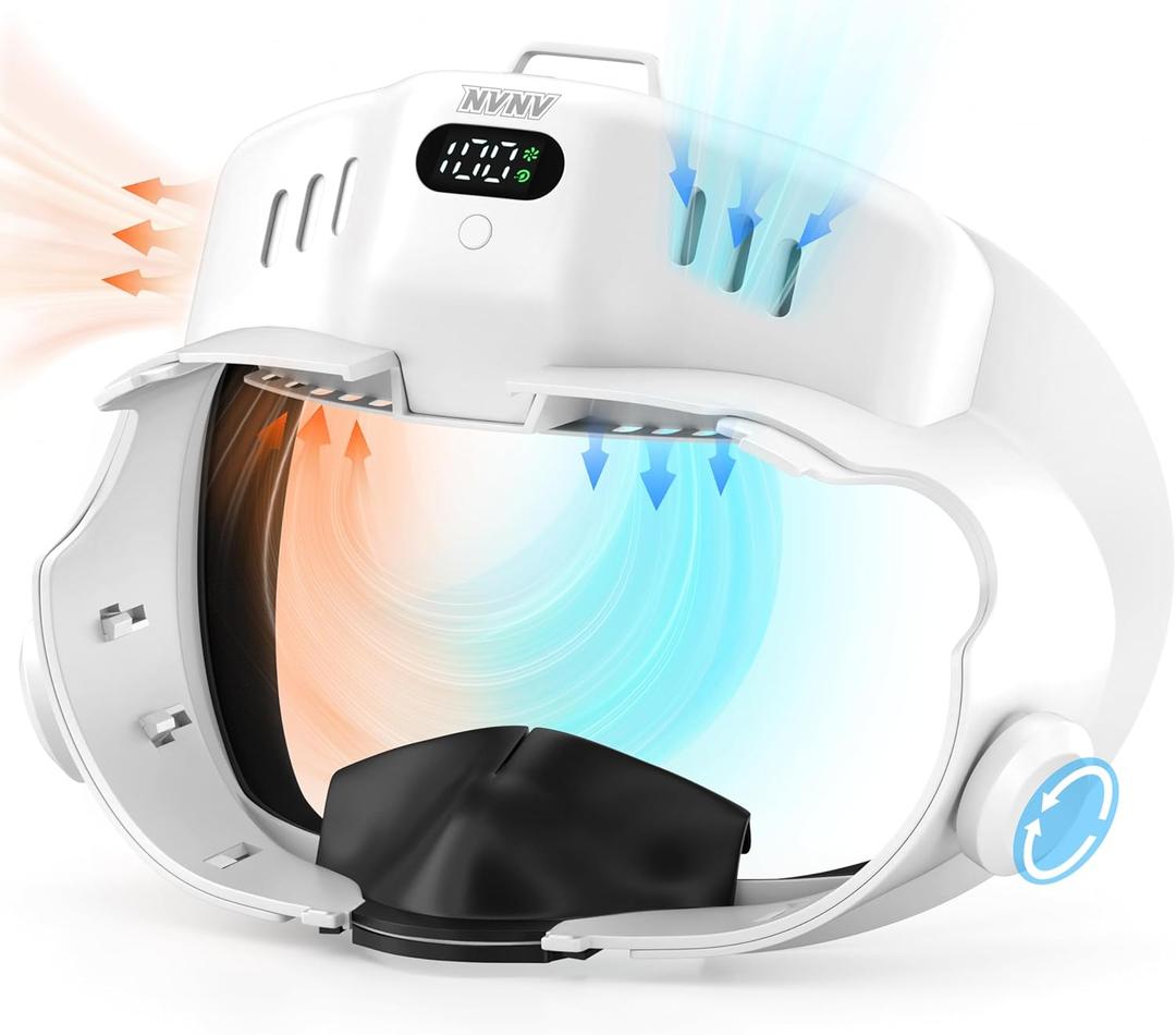NVNV VR Cooling Fan, Only Compatible with Meta Quest 3,VR Accessory with Face Pad, Facial Interface Anti Fog Fan, 3-Gear Independent Dual Turbo Cooling Fan with Dedicated Air Channels