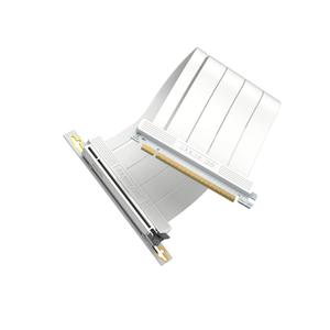 EZDIY-FAB PCIE 5.0 Riser Cable, Ultra-Flexible 128GB/s Bandwidth GPU Extension, Vertical GPU Mount for RTX 5090 4090 & RX 9000, Backwards Compatible PCIE 4.0/3.0,Right Angle-30cm,White