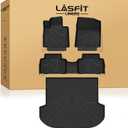 LASFIT Floor Mats & Cargo Mat for Hyundai Santa Fe 2023 2022 2021 (Only Fit Gas, Not Fit Hybrid or PHEV) All Weather TPE Custom Fit Floor Liners Accessoires, Full Set Car Mats and Trunk Mats