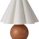 KUNJOULAM Cute Small Table Lamp, Modern Bedside Nightstand Lamp with Beige Lampshade, Metal Base for Bedroom Home Office Decor (Without Buld)