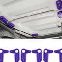 RAZPOY for JL 6PCS Freedom Panel Latch Trim Hardtop Roof Removal Switch Handle Cover Compatible with 2018-2023 Jeep Wrangler JL JLU & Gladiator JT, Purple