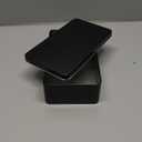 Black Metal Tin Box Lids - Large Containers, Holder for Keeping Car Keys, Cookie, Pencil Case, 8.2 x 4.7 x 2.4 inch