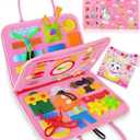 Exorany Busy Board Montessori Toys for Toddler Girls & Boys Birthday Gifts, Sensory Toys for Toddlers, Educational Travel Toy, Preschool Activities for Learning Fine Motor Skills