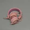 noot products Kids Headphones K11 Foldable Stereo Tangle-Free 5ft Long Cord 3.5mm Jack Plug in Wired On-Ear Headset for iPad/Girls/Boys/School/Laptop/Travel/Plane/Tablet-Soft Pink