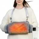 Rechargeable Hand Warmer Pouch with Far Infrared Heating Technology, Electric Heated Muff for Men & Women, Safe and Soft Fleece Hand Warmer with Cuffed Openings, Long Battery Life & Warming Comfort