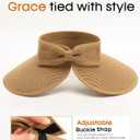 FURTALK Sun Visor Hats for Women Beach Hat Ponytail Summer UPF 80+ Beach Vacation Essentials Packable Wide Brim
