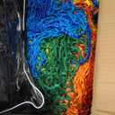 TOPNEW Double Layers Climbing Cargo Net - 9.9FT x 14.8FT Heavy Duty Playground Safety Net for Kids Backyard, Tree Fort & Jungle Gyms | Treehouse Accessories with Storage Bag & Carabiners(Coloured) (Multicolor)