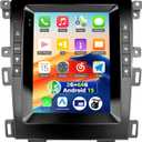 2G+64G Car Radio for Ford Edge 2013 2014 2015, Rimoody Car Stereo Android CarPlay Android Auto 9.7 inch Vertical Touchscreen GPS WiFi Mirror Link EQ Bluetooth FM/RDS + Backup Camera
