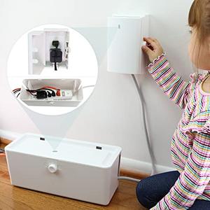 Power Strip Cover and Outlet Cover Box - Effectively Baby Proofs Power Strip on Floor or Wall, Protects Small Hands & Fingers, Cover Box and Outlet Cover Box Power Strip Cover and Outlet Cover Box - Effectively Baby Proofs Power Strip on Floor or Wall, Protects Small Hands & Fingers, Cover Box and Outlet Cover Box