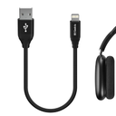 GEEKRIA USB Headphones Charger Cable Compatible with Apple AirPods Max/Pro, Beats Solo Pro, Powerbeats Pro, MFi Certified USB to Lightning Replacement Power Charging Cord (1ft/30cm)