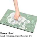 Dog Food Mats for Floors Absorbent, Pet Cat Food Mat - Quick Dry Dog Mat for Food and Water Boho Pet Supplies (M(16"24"), 01-Green)