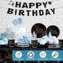 170 PCS Stars Birthday Party Decorations Space Party Pack for 24Guests Included Paper PlatesCupsNapkins Forks Forks Straws Banner Tablecloth Galaxy Universe Birthday Party SuppliesTableware