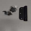 2 Pack | Self Closing Door Hinges 3.53.5, HBL' Automatic Door Closer Hinges with 5/8" Radius Corners, Adjustable Spring Door Hinge for Home, Garage & Basement Doors. (Black)