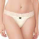 Maidenform Women's Dream with Lace Thong Panty (White, M)