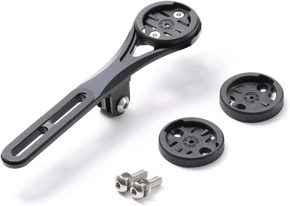 Cestbon Compatible with Garmin Edge Wahoo Elemnt Bryton Rider Stages Dash Out Front Bike Mount for Aero Integrated Handlebar, GoPro Combo Mount with Camera and Headlight