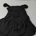Girls Dresses Summer Double Layer Ruffle Sleeve Dress L, Black