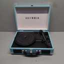 Victrola Journey Bluetooth Portable Suitcase Record Player  with Built-in Speakers, 3 Speed Vinyl Record Player, RCA Out, Headphone Jack (Aqua Turquoise)