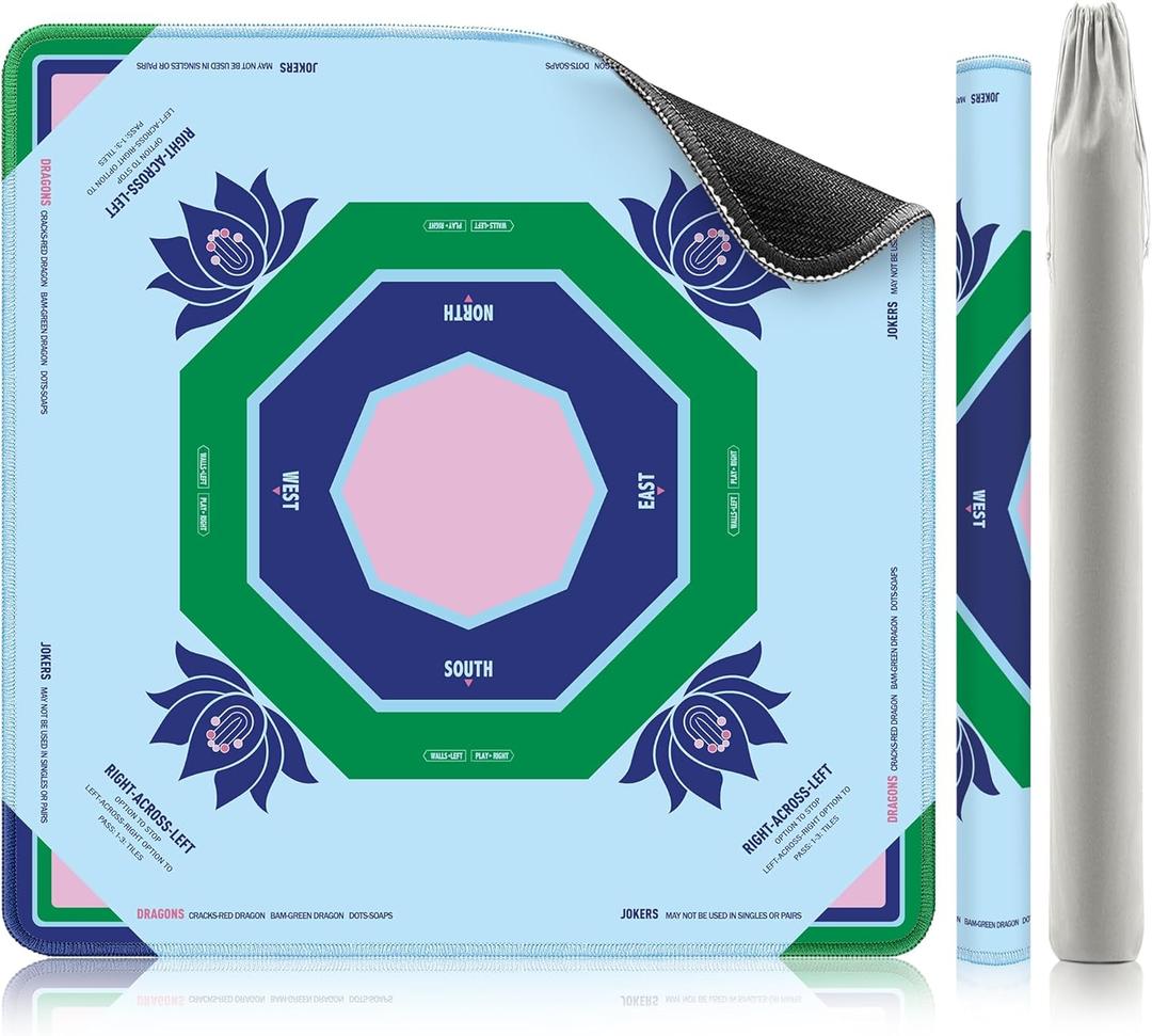 XINTONG American Mahjong Mat, 32×32 Inches,3mm Thickness, 32 inches × 32 inches × 0.12 inches