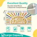 Hello Sunshine Pen Holder for Classroom Office Desk, Boho Classroom Decor, Retro Hello Sunshine Gifts Makeup Brush Toothbrush Holder Organizer for Bathroom Desk Accessories