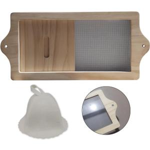 Adjustable Sauna Air Vent Grille  Equipped with Nylon Netting to Block Unwanted Foreign Objects from Entering The Sauna Room. Come with a Sauna Hat Sauna Accessory (Medium-Sized)