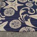 Gertmenian Indoor Outdoor Area Rug, Classic Flatweave, Washable, Stain & UV Resistant Carpet, Deck, Patio, Poolside & Mudroom, 6x9 Ft Medium, Party Starfish Sand Dollar, Navy Blue Sand