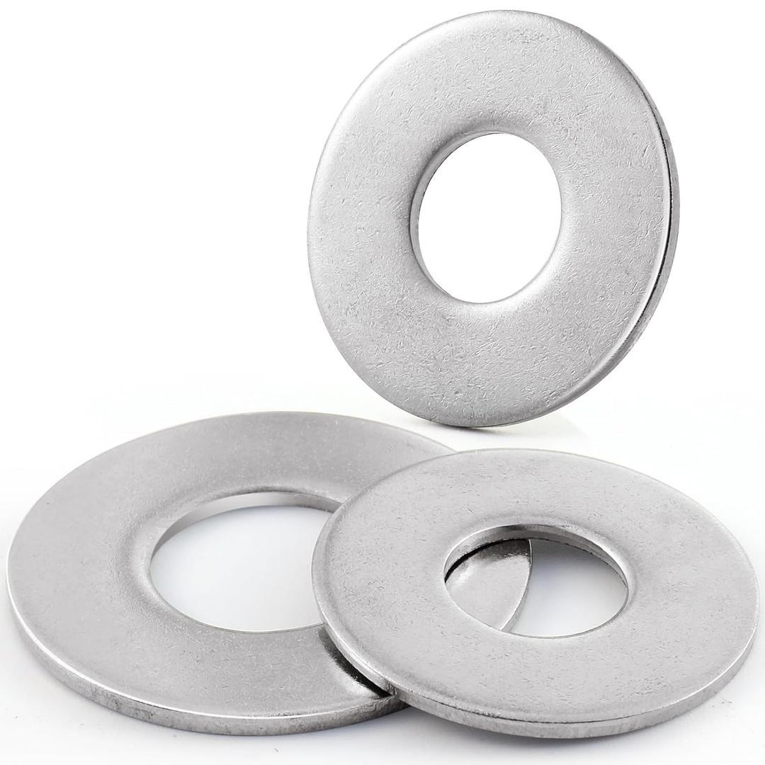 VGBUY 28PCS 5/8 Flat Washers for Screws and Bolts, 1-1/2 OD, Thickened 304 Stainless Steel 5/8 Washer Flat, Large Hardware Washers for Home, Industry, Indoor and Outdoor Use