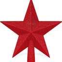 Christmas Tree Star Topper, 8" Gold Xmas Star Tree Decorations, 3D Shatterproof Bethlehem Star Tree Topper Decorations, Waterproof Christmas Tree Topper Decor for Holiday Home Outdoor Ornament