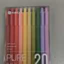 Kaco PURE Gel Pens 20 Color Ink Assorted 0.7 mm, Medium Point, Aesthetic Cute Stationery Pens for Journaling Pens (20 Assorted Ink - Version1)