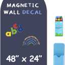 Arch Magnetic Wall Decal - 48" x 24" Matte Finish Chalkboard Sticker for Wall - Magnetic Board for Playroom, Home Classroom(Navy Blue)