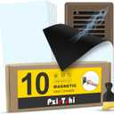 Strong Magnetic Vent Covers 10 Piece - PVC Magnetic Material, Easy to Cut 5.5inch. x 12inch. Flexible Vent Covers for Residential HVAC, Ceiling Floor and RV