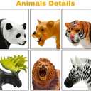 Safari Animals Figures Toys, Realistic Wild Zoo Animal Figurines, Plastic African Jungle Animals Playset for Kids Toddlers, 21Pcs Safari Toys Birthday Gifts for Boys Girls