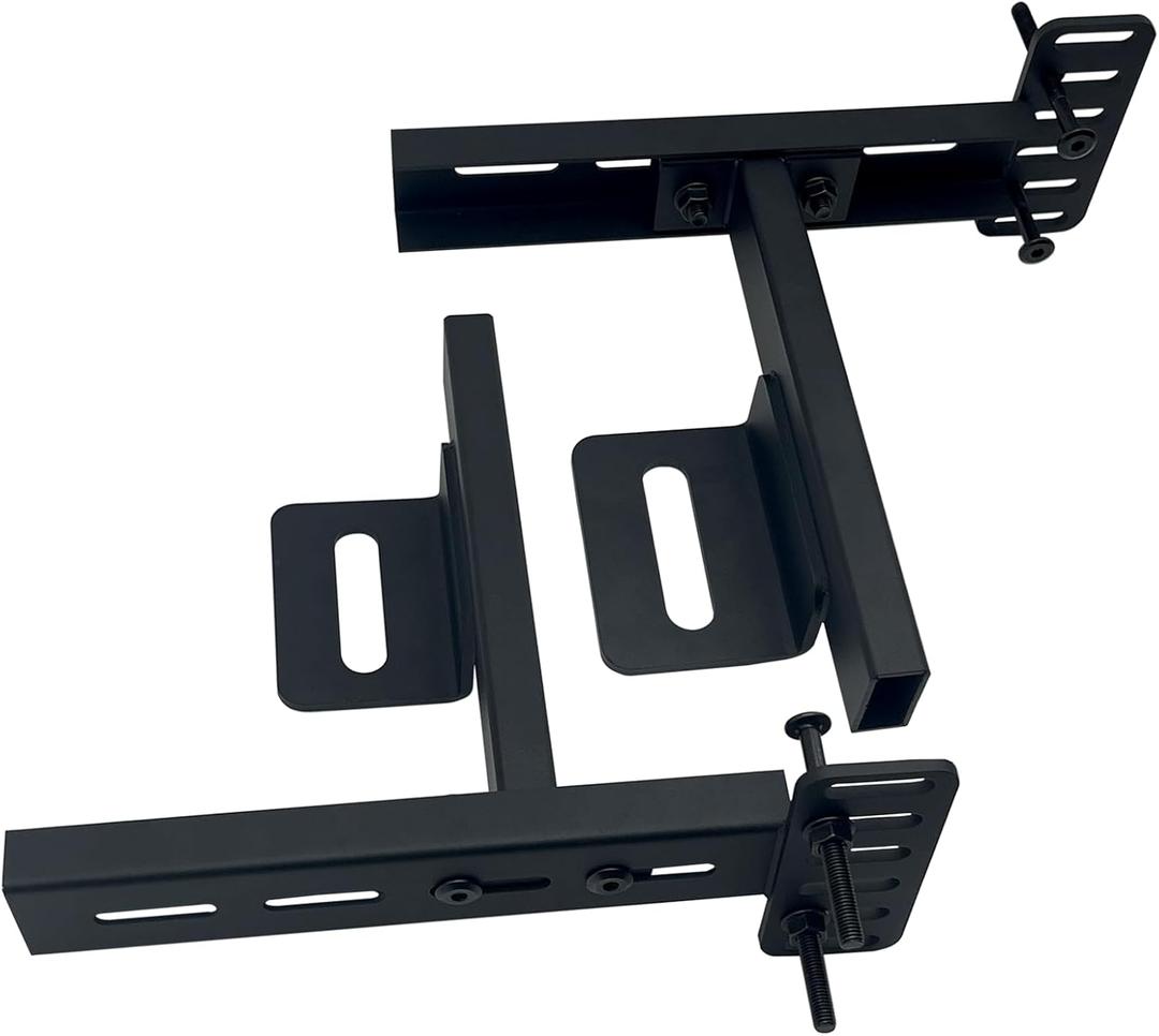 2 Pack Headboard Bracket Kit for Metal Bed Frame, Adjustable Headboard & Footboard Extension Brackets, Fits Twin, Full, Queen, King Size Bed, Matte Black